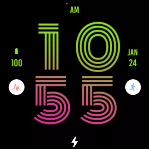 Beauty Green Pink Watch Face  Apps No Google Play